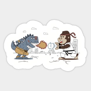 Street Fighter, Godzilla vs King Kong Sticker